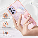 For Samsung Galaxy A23 4G / 5G Electroplating Marble Pattern Dual-side IMD TPU Phone Case(Rose Gold 005)