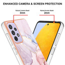 For Samsung Galaxy A23 4G / 5G Electroplating Marble Pattern Dual-side IMD TPU Phone Case(Rose Gold 005)