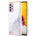 For Samsung Galaxy A23 4G / 5G Electroplating Marble Pattern Dual-side IMD TPU Phone Case(White 006)