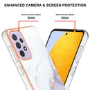 For Samsung Galaxy A23 4G / 5G Electroplating Marble Pattern Dual-side IMD TPU Phone Case(White 006)
