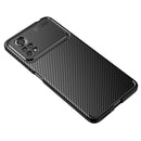 For Xiaomi Poco X4 Pro 5G Precise Hole Carbon Fiber Texture Shockproof TPU Phone Case(Black)