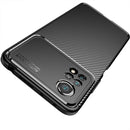 For Xiaomi Poco X4 Pro 5G Precise Hole Carbon Fiber Texture Shockproof TPU Phone Case(Black)