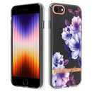 Flowers and Plants Series IMD TPU Phone Case For iPhone SE 2022 / SE 2020 / 8 / 7(Purple Begonia)