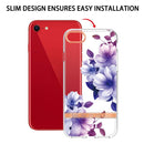 Flowers and Plants Series IMD TPU Phone Case For iPhone SE 2022 / SE 2020 / 8 / 7(Purple Begonia)