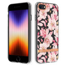 Flowers and Plants Series IMD TPU Phone Case For iPhone SE 2022 / SE 2020 / 8 / 7(Pink Gardenia)
