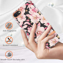 Flowers and Plants Series IMD TPU Phone Case For iPhone SE 2022 / SE 2020 / 8 / 7(Pink Gardenia)
