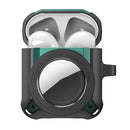 For AirPods 1/2 Wireless Earphone Protective Case with AirTag Case(Blue)