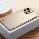 Metal Frame Frosted Case For iPhone 12 Pro(Gold)