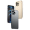 Metal Frame Frosted Case For iPhone 12 Pro Max(Blue)