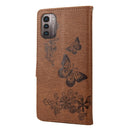 For Nokia G21 Butterfly Embossed Horizontal Flip Leather Phone Case(Brown)