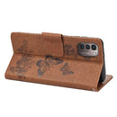 For Nokia G21 Butterfly Embossed Horizontal Flip Leather Phone Case(Brown)