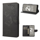 For Nokia G21 Butterfly Embossed Horizontal Flip Leather Phone Case(Black)