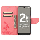 For Nokia G21 Butterfly Embossed Horizontal Flip Leather Phone Case(Pink)