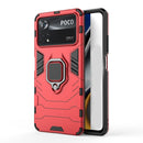 For Xiaomi Poco X4 Pro 5G Shockproof PC + TPU Protective Phone Case with Magnetic Ring Holder(Red)
