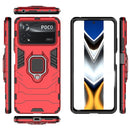For Xiaomi Poco X4 Pro 5G Shockproof PC + TPU Protective Phone Case with Magnetic Ring Holder(Red)