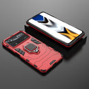 For Xiaomi Poco X4 Pro 5G Shockproof PC + TPU Protective Phone Case with Magnetic Ring Holder(Red)
