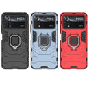 For Xiaomi Poco X4 Pro 5G Shockproof PC + TPU Protective Phone Case with Magnetic Ring Holder(Red)