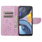 For Motorola Moto G22 Butterfly Flower Pattern Leather Phone Case(Light Purple)