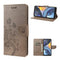 For Motorola Moto G22 Butterfly Flower Pattern Leather Phone Case(Grey)