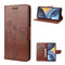 For Motorola Moto G22 Butterfly Flower Pattern Leather Phone Case(Brown)