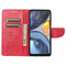For Motorola Moto G22 Butterfly Flower Pattern Leather Phone Case(Red)