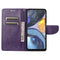 For Motorola Moto G22 Butterfly Flower Pattern Leather Phone Case(Deep Purple)