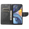 For Motorola Moto G22 Butterfly Flower Pattern Leather Phone Case(Black)