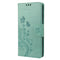 For Motorola Moto G22 Butterfly Flower Pattern Leather Phone Case(Green)
