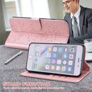 For Motorola Moto G60 Tree & Deer Pattern Pressed Printing Horizontal Flip Leather Phone Case(Pink)