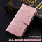 For Motorola Moto G60 Tree & Deer Pattern Pressed Printing Horizontal Flip Leather Phone Case(Pink)