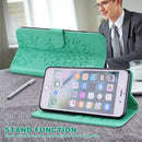 For Motorola Moto G60 Tree & Deer Pattern Pressed Printing Horizontal Flip Leather Phone Case(Green)