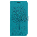 For Motorola Moto G60 Tree & Deer Pattern Pressed Printing Horizontal Flip Leather Phone Case(è“è‰²)