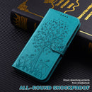 For Motorola Moto G60 Tree & Deer Pattern Pressed Printing Horizontal Flip Leather Phone Case(è“è‰²)