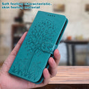 For Motorola Moto G60 Tree & Deer Pattern Pressed Printing Horizontal Flip Leather Phone Case(è“è‰²)