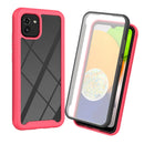 For Samsung Galaxy A03 166mm Starry Sky Solid Color Series PC + TPU Phone Case with PET Film(Frosted Pink)