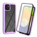 For Samsung Galaxy A03 166mm Starry Sky Solid Color Series PC + TPU Phone Case with PET Film(Light Purple)