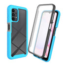 For Samsung Galaxy A13 4G Starry Sky Solid Color Series PC + TPU Phone Case with PET Film(Sky Blue)