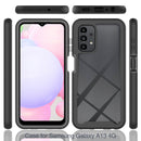For Samsung Galaxy A13 4G Starry Sky Solid Color Series PC + TPU Phone Case with PET Film(Frosted Pink)