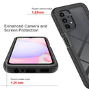 For Samsung Galaxy A13 4G Starry Sky Solid Color Series PC + TPU Phone Case with PET Film(Frosted Pink)