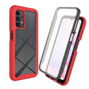 For Samsung Galaxy A13 4G Starry Sky Solid Color Series PC + TPU Phone Case with PET Film(Red)