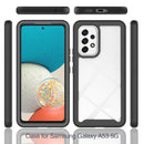 For Samsung Galaxy A53 5G Starry Sky Solid Color Series PC + TPU Phone Case with PET Film(Frosted Pink)