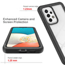 For Samsung Galaxy A53 5G Starry Sky Solid Color Series PC + TPU Phone Case with PET Film(Frosted Pink)