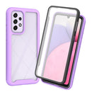 For Samsung Galaxy A53 5G Starry Sky Solid Color Series PC + TPU Phone Case with PET Film(Light Purple)