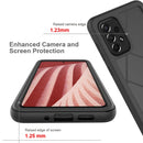 For Samsung Galaxy A73 5G Starry Sky Solid Color Series PC + TPU Phone Case with PET Film(Black)