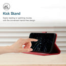 For Samsung Galaxy A13 4G Stitching Calf Texture Buckle Leather Phone Case(Red)