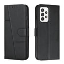 For Samsung Galaxy A33 5G Stitching Calf Texture Buckle Leather Phone Case(Black)