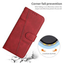 For Samsung Galaxy A33 5G Stitching Calf Texture Buckle Leather Phone Case(Red)