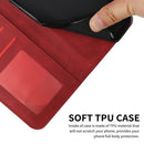 For Samsung Galaxy A33 5G Stitching Calf Texture Buckle Leather Phone Case(Red)