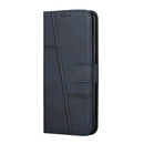 For Samsung Galaxy A33 5G Stitching Calf Texture Buckle Leather Phone Case(Blue)