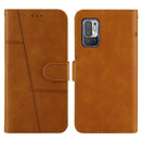 For Xiaomi Redmi Note 10 5G/Note 10T/Poco M3 Pro 5G Stitching Calf Texture Buckle Leather Phone Case(Yellow)